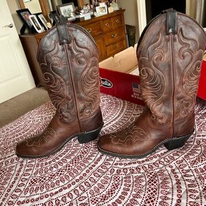 Abilene Boot Co Brown Heeled Boots Western Style